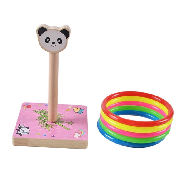 Juego de juguetes interactivos deportivos de ocio con gancho para lanzar para niños, padres e hijos panda