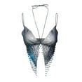 thumbnail image 5 of Afdoent Womens Tops Ladies Sexy Fishnet Vest Stretch Strappy Fashion 2025 Summer Clothes, 5 of 9