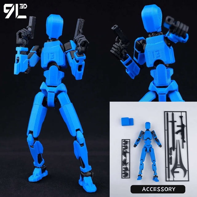 (Assembly Completed) T13 Action Figure Set,Dummy 13 Robot Action Figure, Lucky 13 Collectible Action Figure Articulated