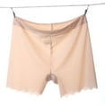 thumbnail image 2 of Calzoncillos de mujer de seda de hielo, bragas de talla grande, calzoncillos tipo bóxer de seguridad transpirables, lencería, ropa interior, albaricoque, 3XL Vogacara AP001217-03B, 2 of 7