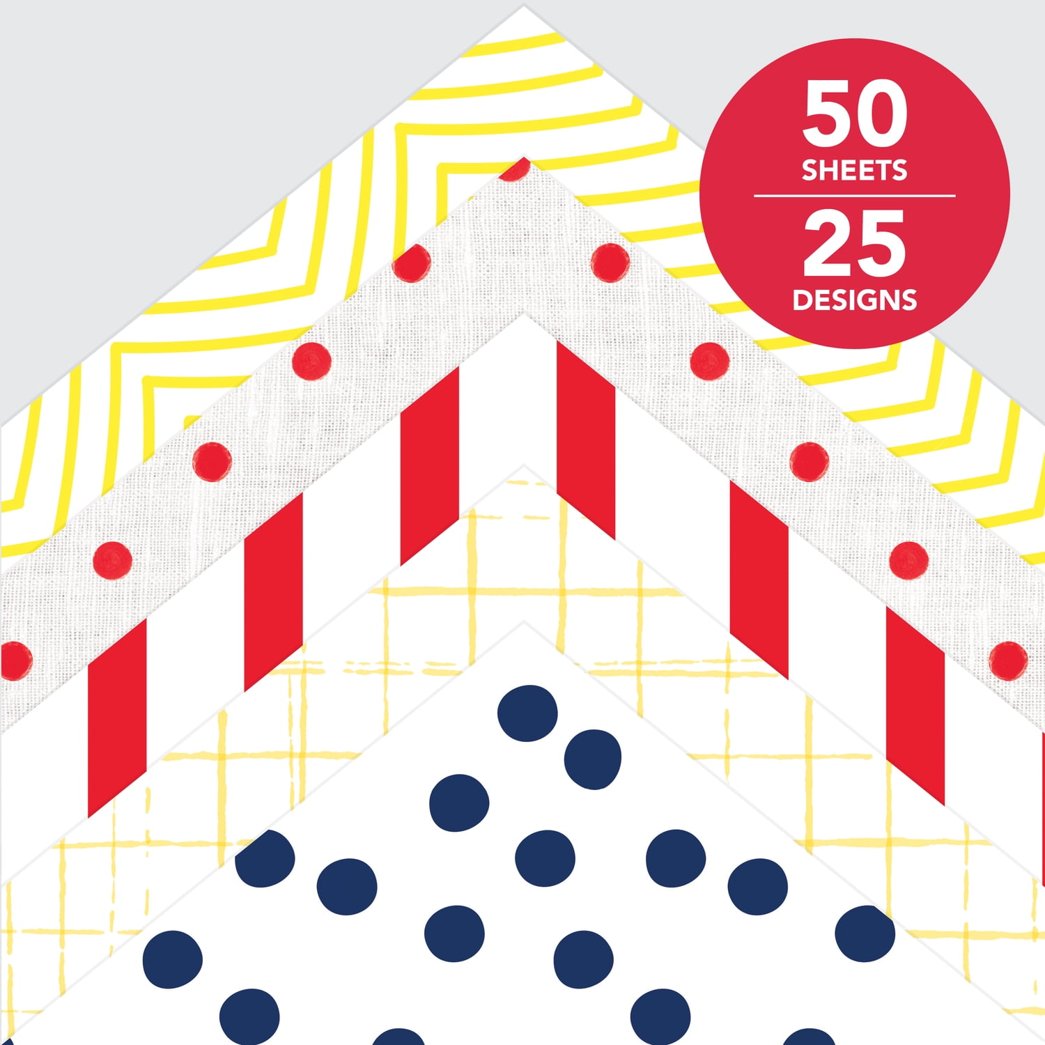 Roobee by Mara Mi Stripes and Dots Scrapbook Paper- 12" x 12" - 24 lb/ 110 GSM, 50 sheets