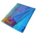 thumbnail image 3 of Pashmina Wrap Shawl Scarf Double Side Rainbow Silky Exotic Tropical Colorful, 3 of 3