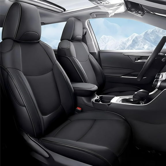 AOMSAZTO Custom Seat Covers for Toyota Corolla Sedan: 2020-2025 XSE XSE Apex Edition Gas Version Leather Car Seats Cover (Black,5 Seats)