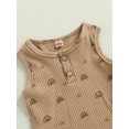 thumbnail image 6 of Chollius Newborn Baby Boy Summer 2Pcs Outfits Sleeveless Sun Rainbow Print Button Vest Top Shorts Set, 6 of 9