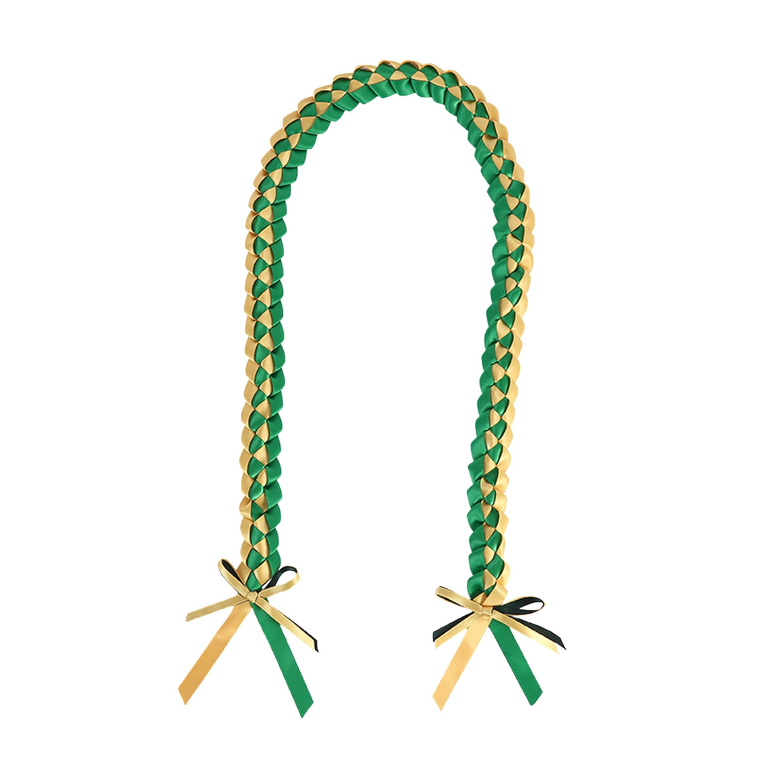 Kdkad Graduation Ribbon Leis, 2024 Graduation Leis Necklace Congrats Grad Graduation Necklace Braided Necklace with Class of 2024 Tassels Graduation Gift Party Accessories for Women and Men