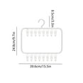 thumbnail image 3 of Uklsqma Space Saving Door Hanging Sock and Underwear Clip Drying Rack with 18 or 36 Strong Windproof Clips for Organizing and Drying Clothes | White Plastic, 3 of 5