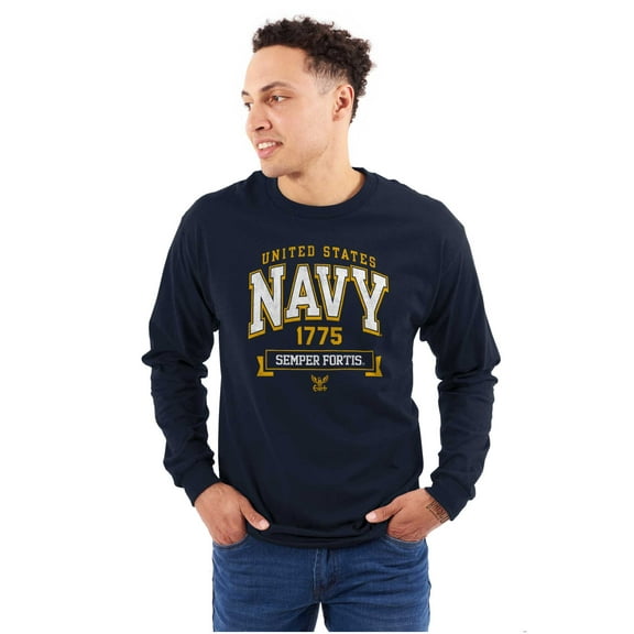 United States Navy Semper Fortis 1775 Long Sleeve TShirt Men Women Brisco Brands S