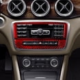 thumbnail image 4 of Real Bright Soft Car Interior Carbon Fiber Sticker DecorationFor Mercedes Benz CLA GLA Red Carbon Fiber Radio Console Cover Type AAuto Car Protection Interior Accessories, 4 of 8