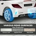 thumbnail image 6 of Aosom 12V Kids Electric Ride On Car with Parent Remote Control, Two Motors, 2 Speeds, Music, LED Lights, USB for 3-6 Years Old, White, 6 of 9