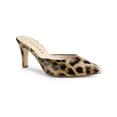 thumbnail image 1 of BLISSFUL STEP Women's Pointed Toe Stiletto Heels Slide Mules Leopard 7, 1 of 7