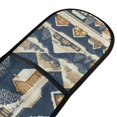 thumbnail image 4 of Yayeee Double Oven Mitt Kitchen Heat Resistant Baking 35" x7" Quilted Glove, Winter Village, 4 of 6