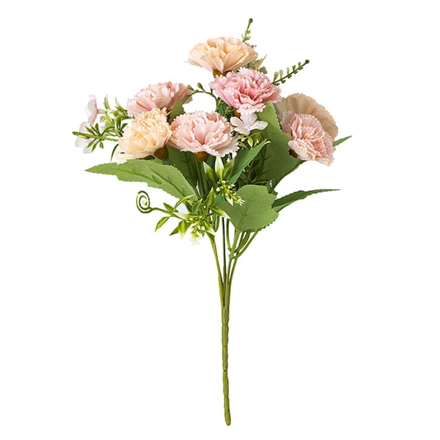 Ramo de clavel artificial simulación floral decoración hogar oficina decoración tela flor falsa, rosa tholdsy HA8723-01B