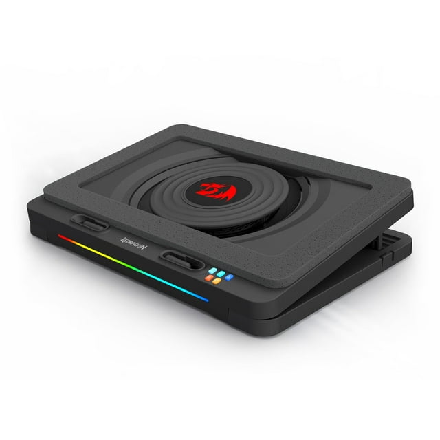 Almohadilla de refrigeración para portátil Redragon GCP512 de 15 a 17 pulgadas con ventilador RGB de 5,9 pulgadas