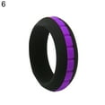 thumbnail image 2 of Opolski Double Color Soft Silicone Unisex Finger Ring Sport Party Couple Jewelry Gift, 2 of 8