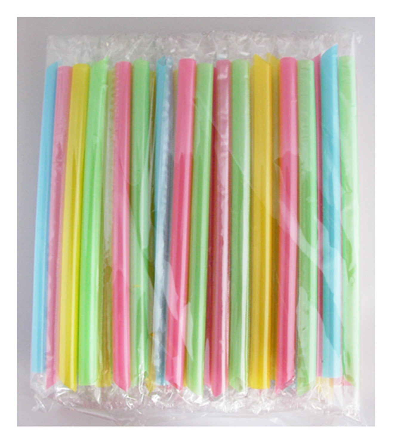 Individually Wrapped Clear 100 Extra Large Flexible Milkshake Straws 