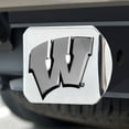 thumbnail image 2 of University of Wisconsin Badgers Hitch Cover Solid Metal with Raised Chrome Metal Emblem 2" Square Type III, 2 of 5