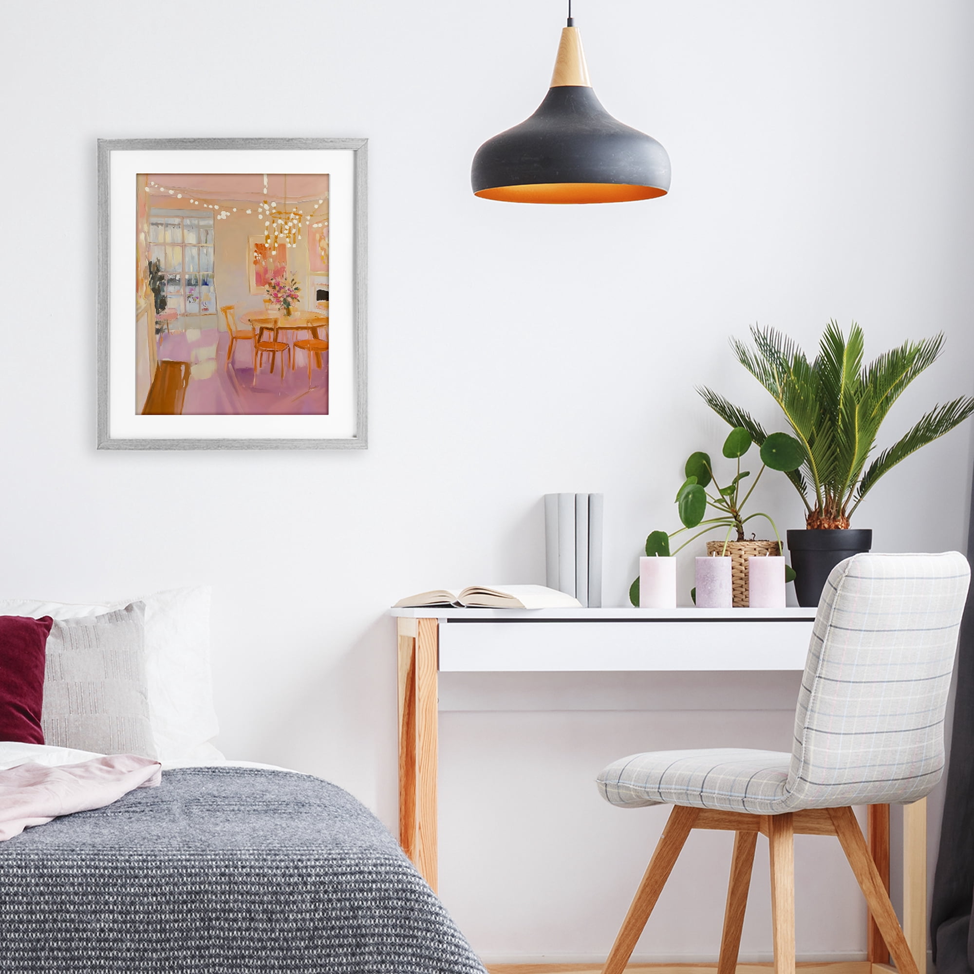 Stupell Industries Warm & Inviting Dining Room Gray Framed Print Under Glass, design by The Prints Vibe