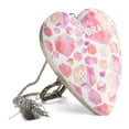 thumbnail image 2 of Be Brave Geometric Pink 4 x 4 Resin Stone Collectible Art Heart Figurine, 2 of 2