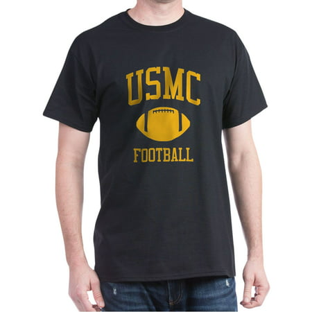 CafePress - USMC Football - 100% Cotton T-Shirt