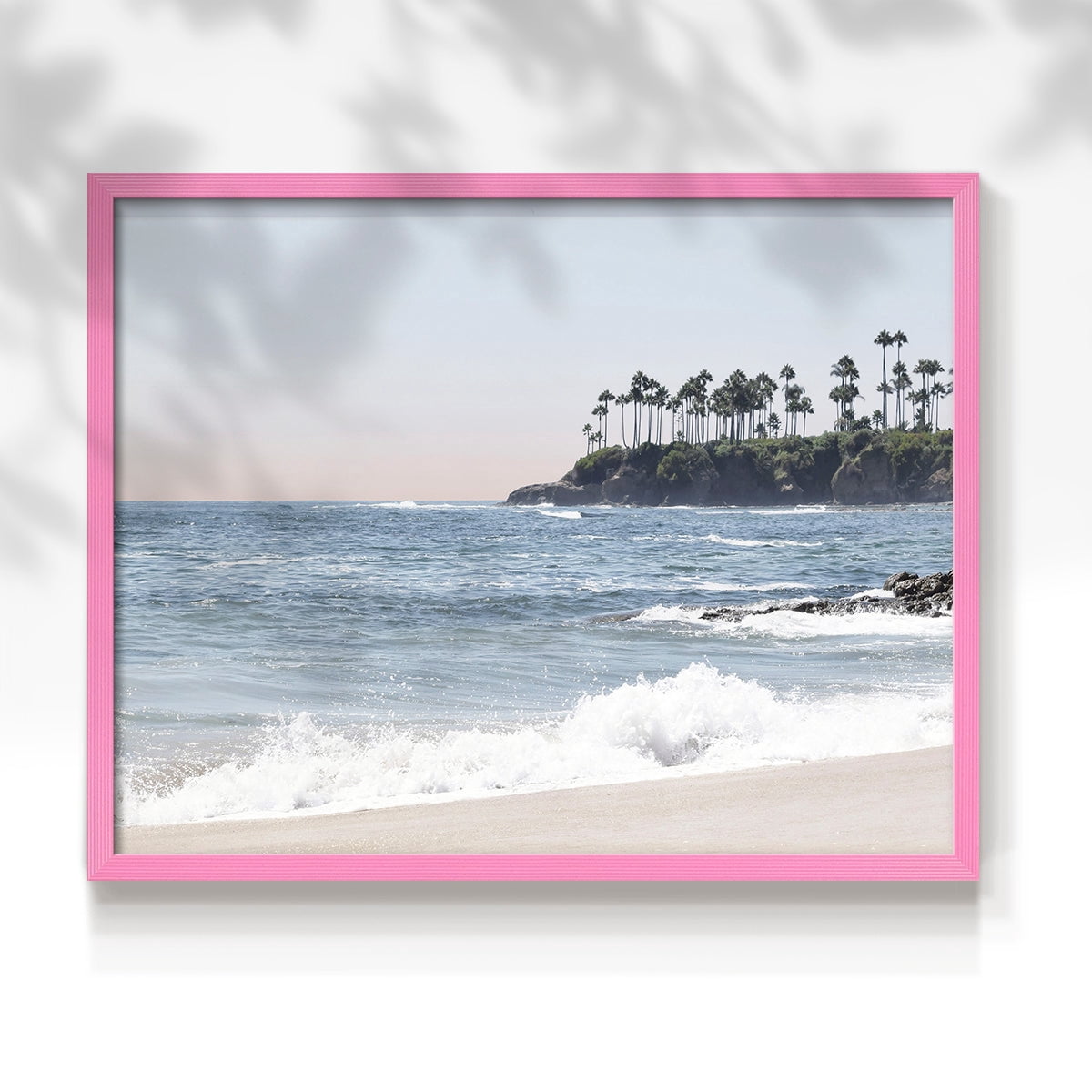 Distant Palms by Natalie Carpentieri - Restickable Framed Giclée Print