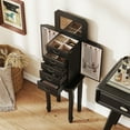 thumbnail image 2 of Gymax Jewelry Wood Cabinet Armoire Storage Box Chest St& Organizer Christmas Gift Black, 2 of 10