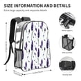 thumbnail image 4 of Kdxio Lavender Flowers Clear Backpack, Transparent Bookbag for School for Women Men, Capacity Clear Bag for College, Travel, 4 of 7