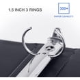 thumbnail image 4 of 3 Ring Binder 1-1/2 Inch,  Sturdy 1.5"-Round Ring Binder with 2 Interior Pockets, Clear View Cover, PVC-, Fits 300 Sheets of 8.5'' x 11'' Paper, Office  School (6 , Black), 4 of 7