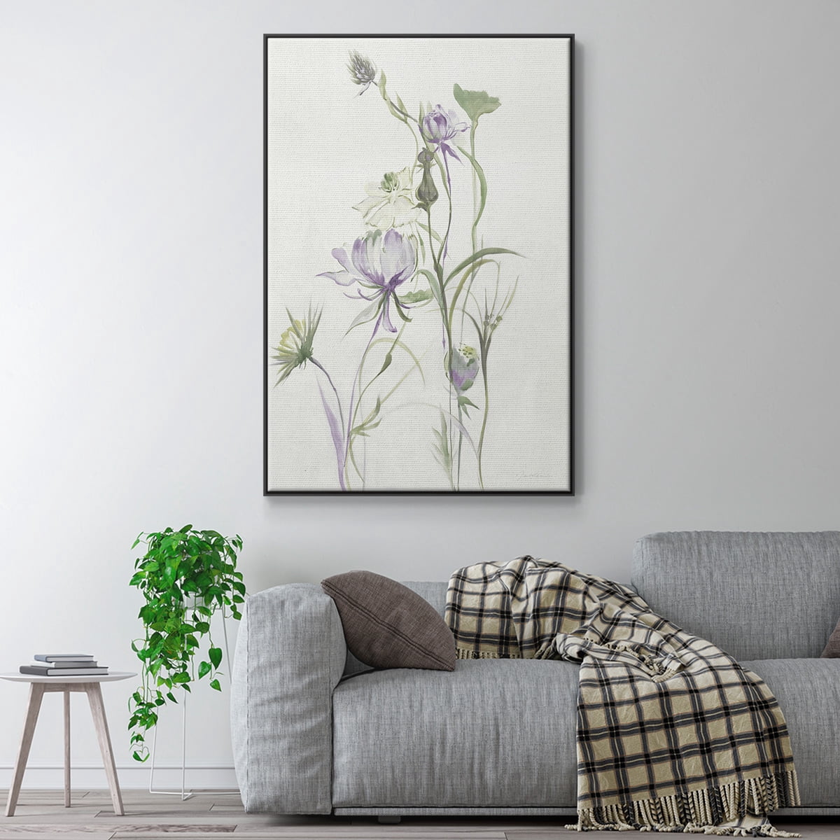 Late Summer Wildflowers II V30 Framed Premium Gallery Wrapped Canvas - Ready to Hang