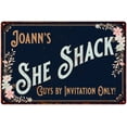 thumbnail image 1 of Joann's SHE SHACK Sign Metal Shed Tin Metal Wall Decor 8 x 12 Matte Finish Metal 108120060167, 1 of 1