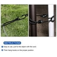 thumbnail image 5 of Unique Bargains 8 Inch Buckle Canopy Fix Elastic Rope with Hooks Black 6 Pack, 5 of 5