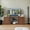 Walnut, variant on YYAo TV Stand, Television Console Table,Entertainment Center,58 Inch TV Stand with 1500W Faux Fireplace for TVs up to 65 Inch-Natural