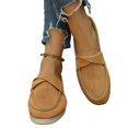 thumbnail image 7 of Willtoo Women’s Twist Strap Faux Suede Slip On Loafers, Closed Toe Soft Light Flat Shoes, Casual Footwear for Office, Shopping & Daily Walking, 7 of 7