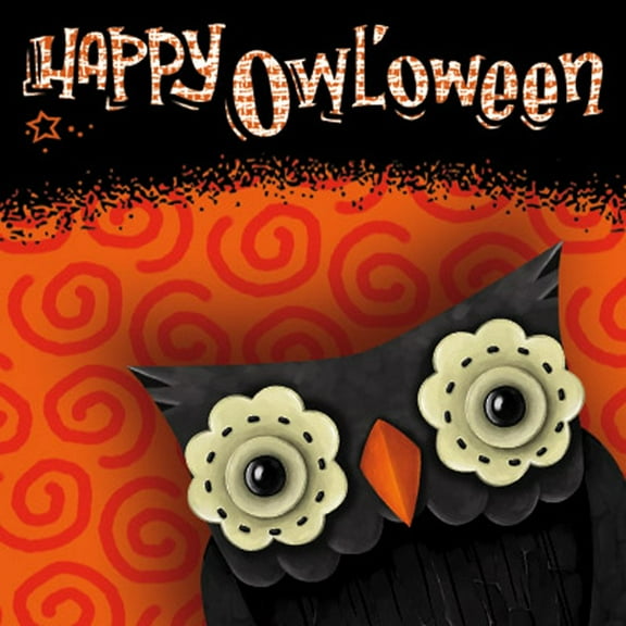 Evergreen Cocktail Napkin, Happy Owl'oween