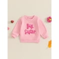thumbnail image 3 of xiaxaixu Chandails d'Automne pour Filles Manches Longues Col Rond Broderie Lettre Coupe Ample Chandail, 3 of 8