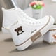 thumbnail image 3 of Zapatos de lona transpirables para Mujer, zapatillas deportivas de marca, informales, vulcanizados, planos, altos, 3 of 5