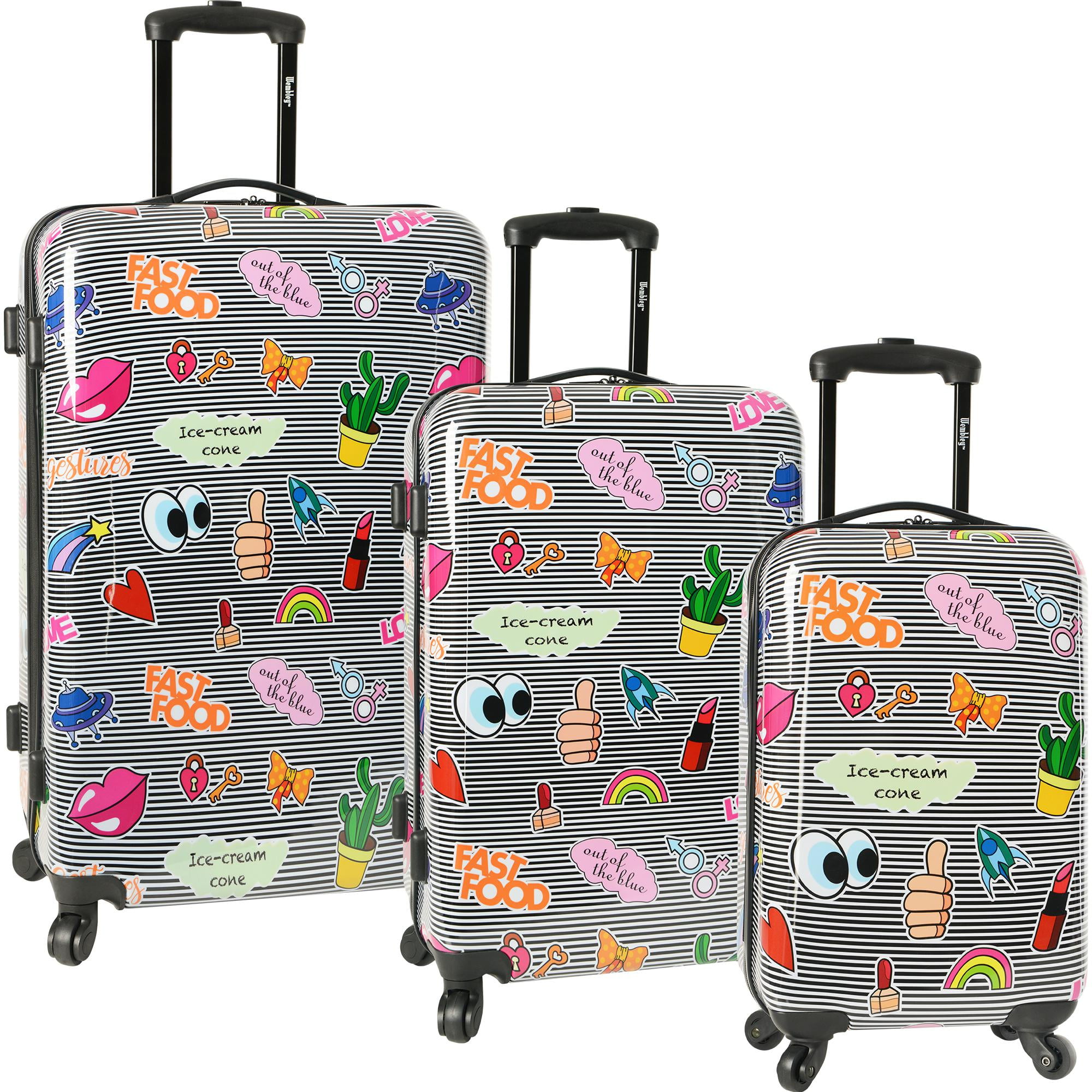 Wembley Ice Cream 3 Piece Luggage Set
