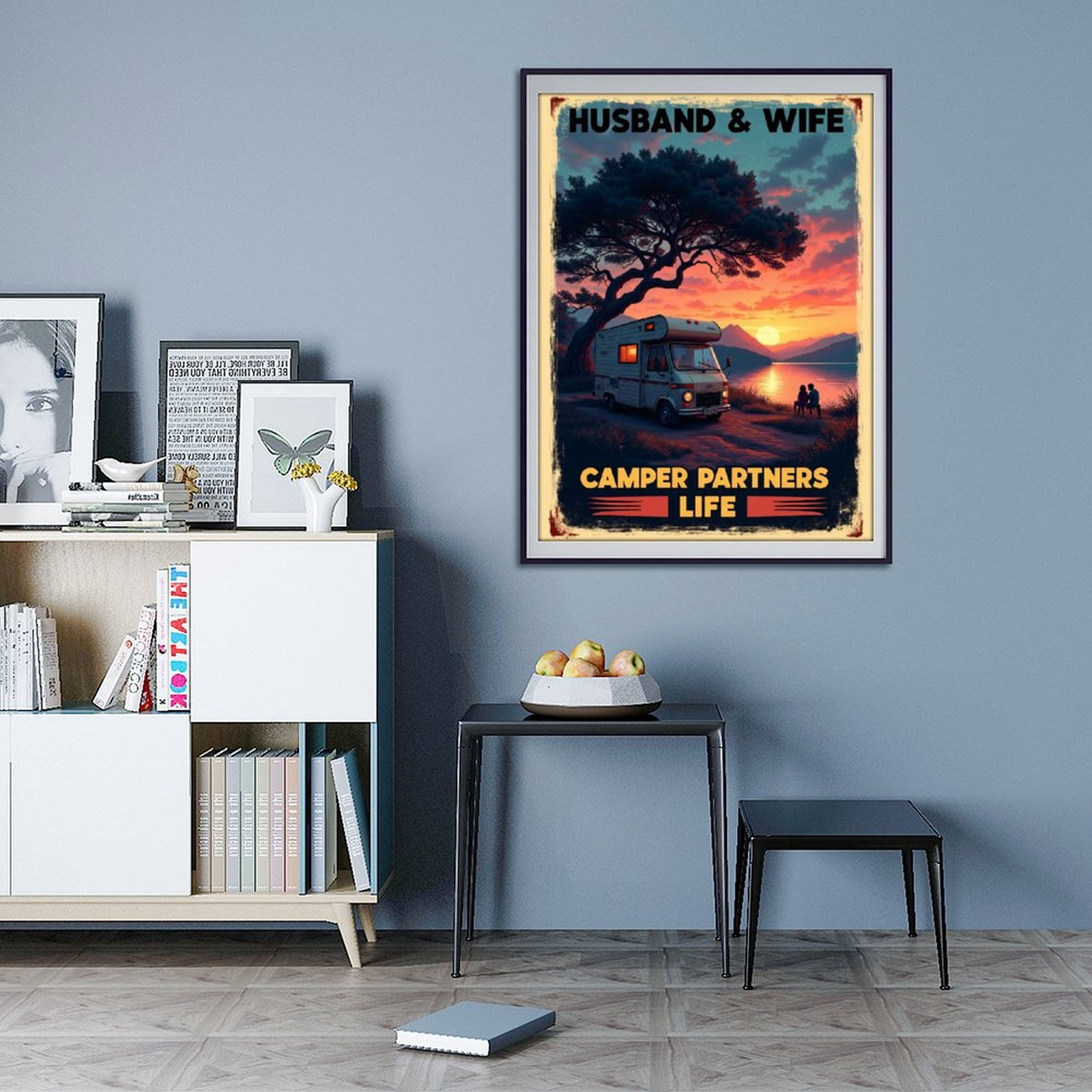Diamond Art Kit for Adults, Sunset Camper Adventure Scene Diamond Painting for Adults Beginners, DIY Diamond Art Painting Kits, 5D Diamond Painting Crafts for Home Decor 12x16 Frameless