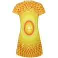 thumbnail image 2 of d20 Icosahedron Fire Mandala All Over Juniors Beach Cover-Up Dress Multi LG, 2 of 2