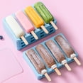 thumbnail image 2 of Dosaele Ice Cream Mold Ice Cube Tray Popsicle Barrel Mold Dessert Ice Cream Popsicle with Stick Lid Creative Kitchen Tool (2 Grids), 2 of 2