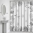 thumbnail image 6 of Summer Ocean Grey Coral Bathroom Shower Curtain, Nautical Sea Watercolor Fish Starfish Waterproof Washable Soft Bath Curtain for Bathtub Decor with 12 Hooks&Grommet, 48x72 Inch, 6 of 9