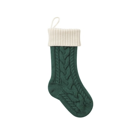 

Dadaria Winter Socks for Women Christmas Splicing Stocking Wool Pendant Christmas Decorations Gift Bag Socks Green One Size Women