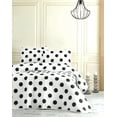 thumbnail image 3 of Black Points Full/Queen Size Bedspread/Coverlet Set – 3 Piece Quilt Set with Pillowcases, All-Season Lightweight, Digitally Printed Design, 65% Cotton, Made in Turkey – Soft, Durable,, 3 of 3