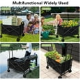 thumbnail image 6 of Folding Shopping Cart Portable Heavy Duty 360 Degree Swivel Wheels 4 Basket Medium, 6 of 7