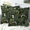thumbnail image 3 of Spring Floral Throw Pillow Covers Set of 2 Green Herbs Botanical Pillow Covers 20x20 Inch Modern Farmhouse Home Decorative Pillow Cases Cushion Cover for Sofa Living Room Office, 3 of 6