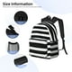 thumbnail image 3 of Disketp Black And White Stripes Mochila Ligera Clásica con Múltiples Bolsillos, Mochila Casual para Hombre y Mujer, Ideal para Escuela, Trabajo y Viajes, 3 of 6