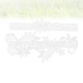 thumbnail image 4 of 2PCS Western Wedding Bride Garter Lace Flower Bride's Foot Decor Floral Ornaments (White), 4 of 4
