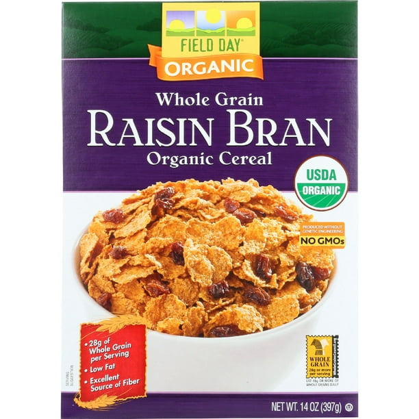 Field Day Cereal Organic Whole Grain Raisin Bran 14 oz case