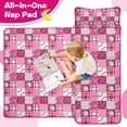 thumbnail image 4 of Pink Plaid Baseball Pattern Toddler Nap Mats for Kids Preschool,Sleeping Mat Bag or Kids,Toddler Sleeping Bag,Toddler Nap Mat or Daycare, 4 of 6