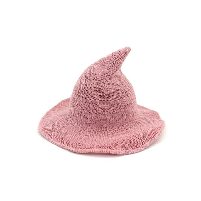 Faithtur Adult/Kids Hat Creative Spire Design Witch Hat Exquisite Solid Color Funny Halloween Cosplay Hat