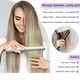 thumbnail image 5 of Varita rizadora de iones negativos y plancha para el cabello - Hierro rizador de calentamiento rápido para todo tipo de cabello, 5 niveles de temperatura, barril de 1,18", metal blanco, 5 of 6